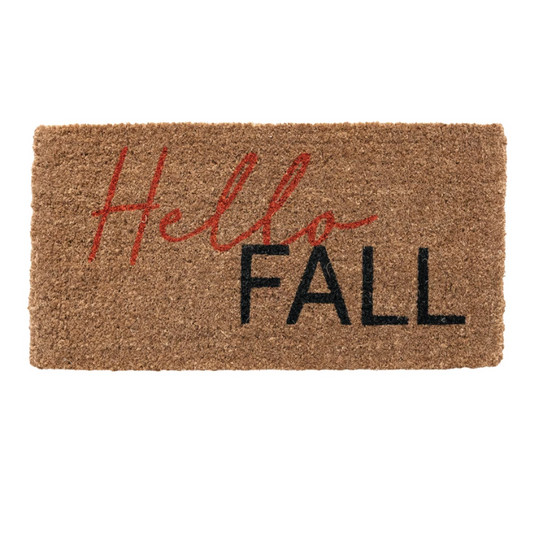 Natural Coir "Hello Fall" Doormat
