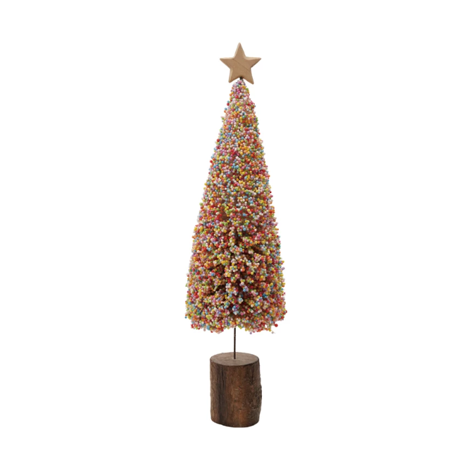 Lg Foam Bead & Resin Christmas Tree w/ Star