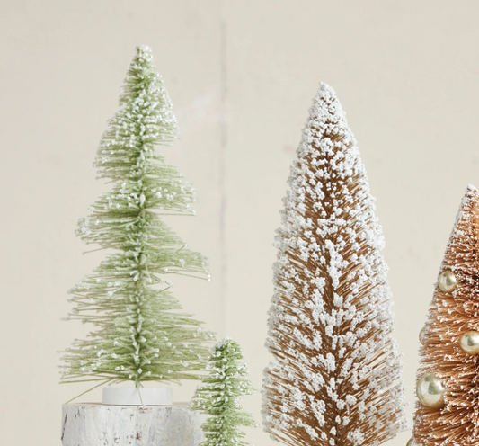 Bottle Brush Tree w/ Snowy Finish