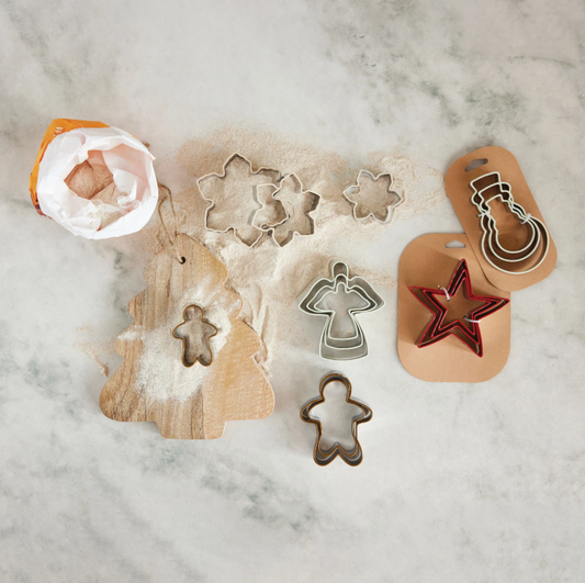 3pc Stainless Steel Holiday Cookie Cutters, Assorted