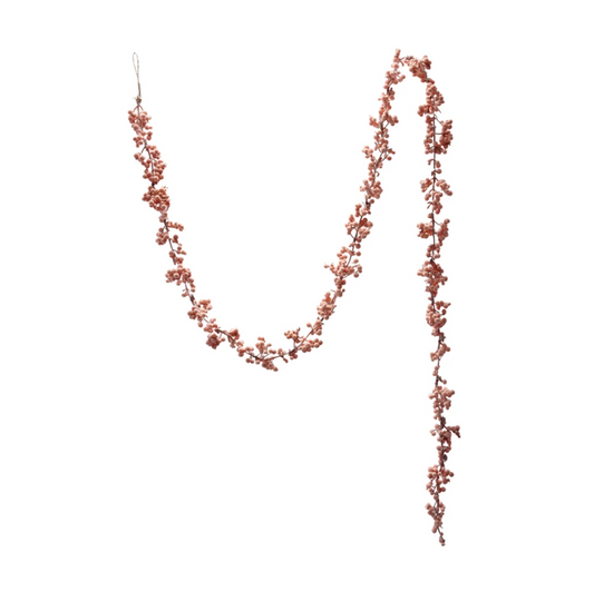 72"L Flocked Foam Ball Garland, Pink