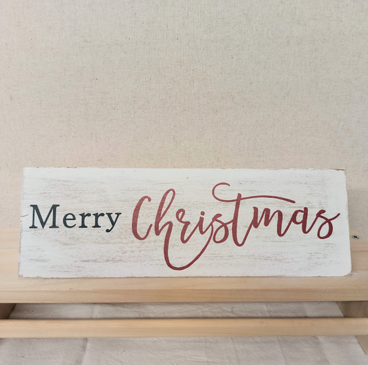 Merry Christmas Wood Table Sign