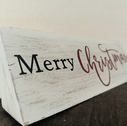 Merry Christmas Wood Table Sign