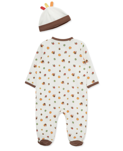 My First Thanksgiving Footie w/ Hat