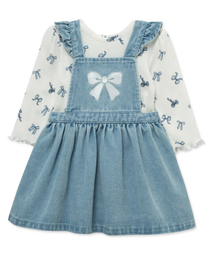 Denim & Bow Jumper Set
