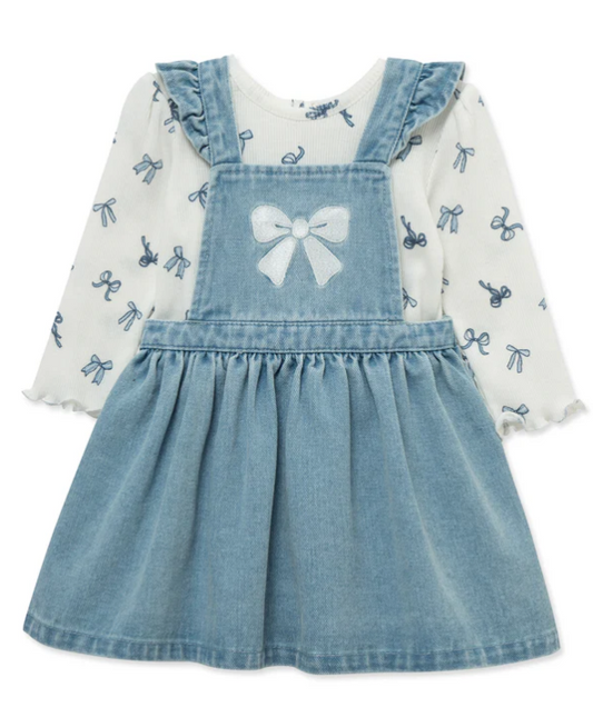 Denim & Bow Jumper Set