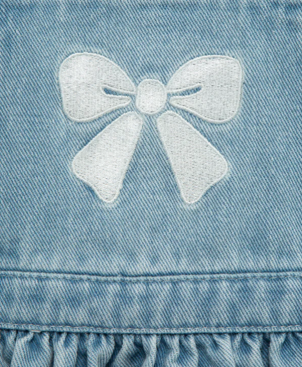 Denim & Bow Jumper Set