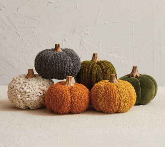 Assort. Cotton Blend Bouclé/Velvet Pumpkin