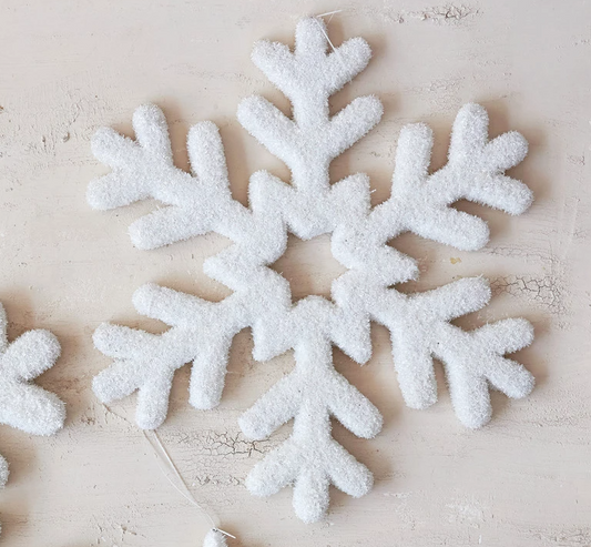 Large Flocked Foam Snowflake Ornament