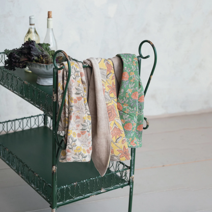 Cotton Floral Tea Towels & Terry Back, 3 Styles