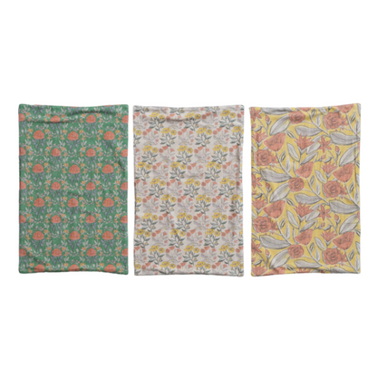 Cotton Floral Tea Towels & Terry Back, 3 Styles