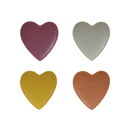 Stoneware Heart Shaped Dish, 4 Colors