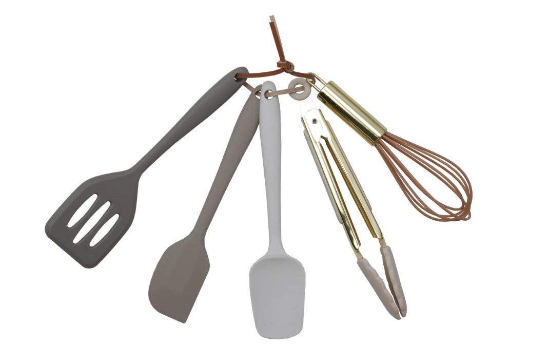 Silicone & Metal Mini Kitchen Tools, Set of 5