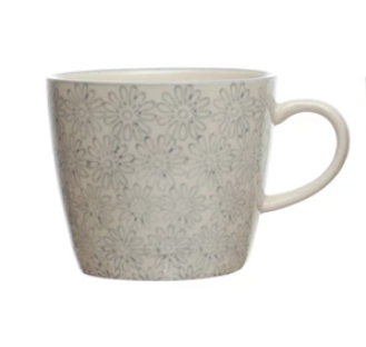 Patterned Stoneware Mug
