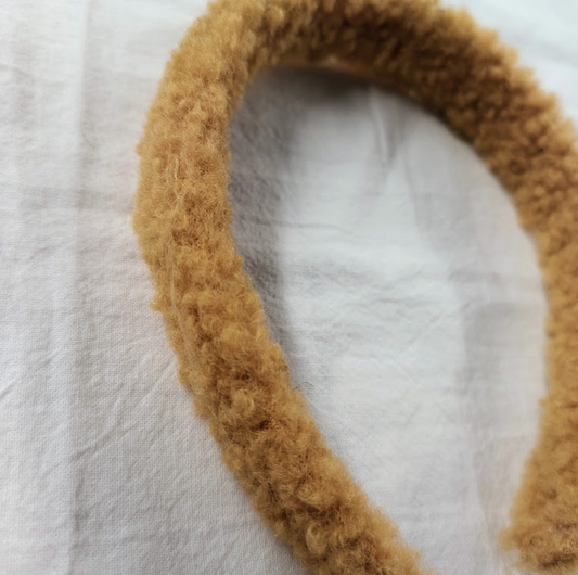 Golden Sherpa Covered Headband
