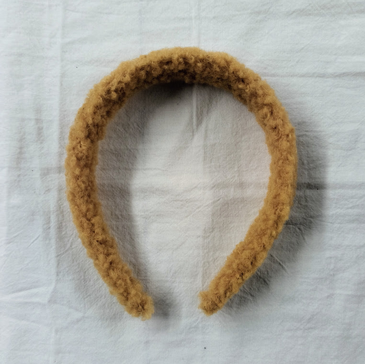 Golden Sherpa Covered Headband