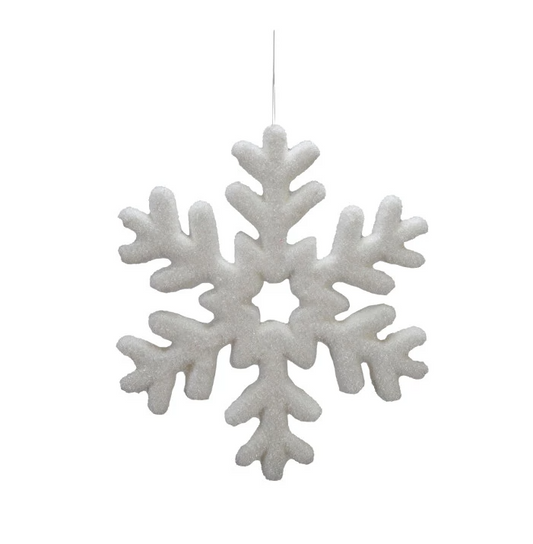 Large Flocked Foam Snowflake Ornament