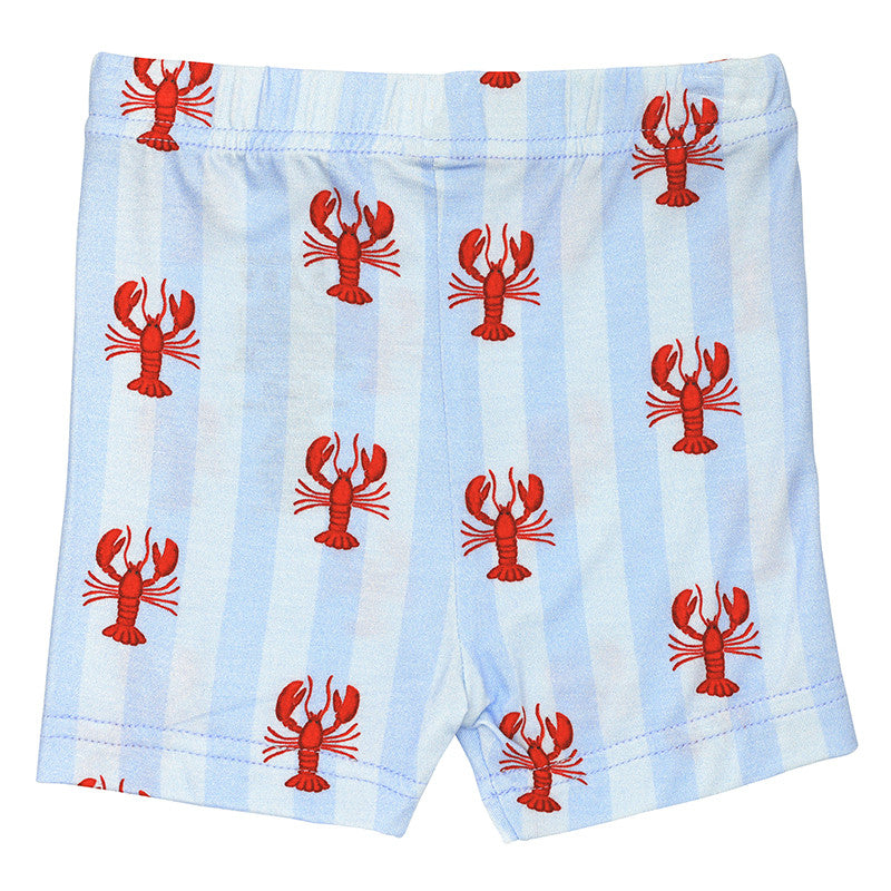 Blue Stripes + Lobsters Short Sleeve + Shorts PJ Set