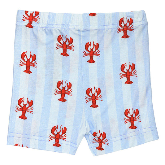 Blue Stripes + Lobsters Short Sleeve + Shorts PJ Set