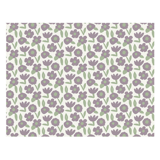 Purple Floral Baby Blanket