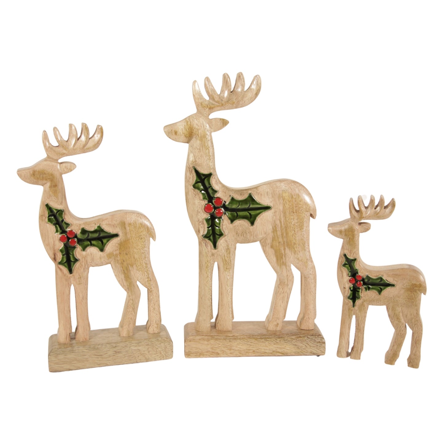 Set of 3 Holly Deer