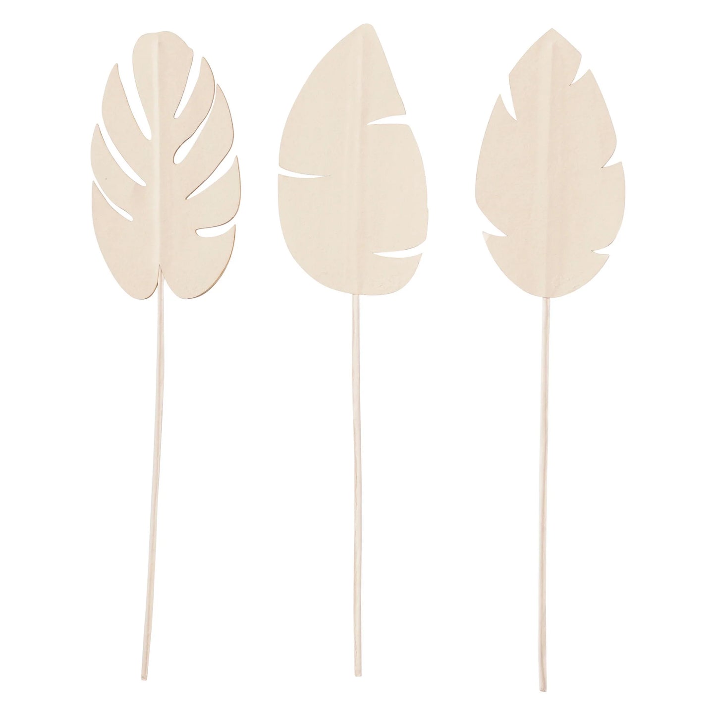 37" Cream Paper and Wire Leaf Picks