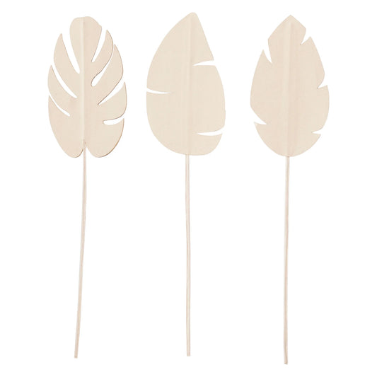 37" Cream Paper and Wire Leaf Picks