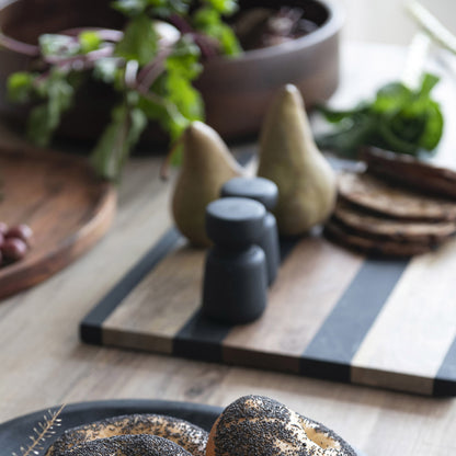 Mango Wood Cheese/Cutting Board w/ Stripes