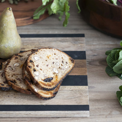 Mango Wood Cheese/Cutting Board w/ Stripes