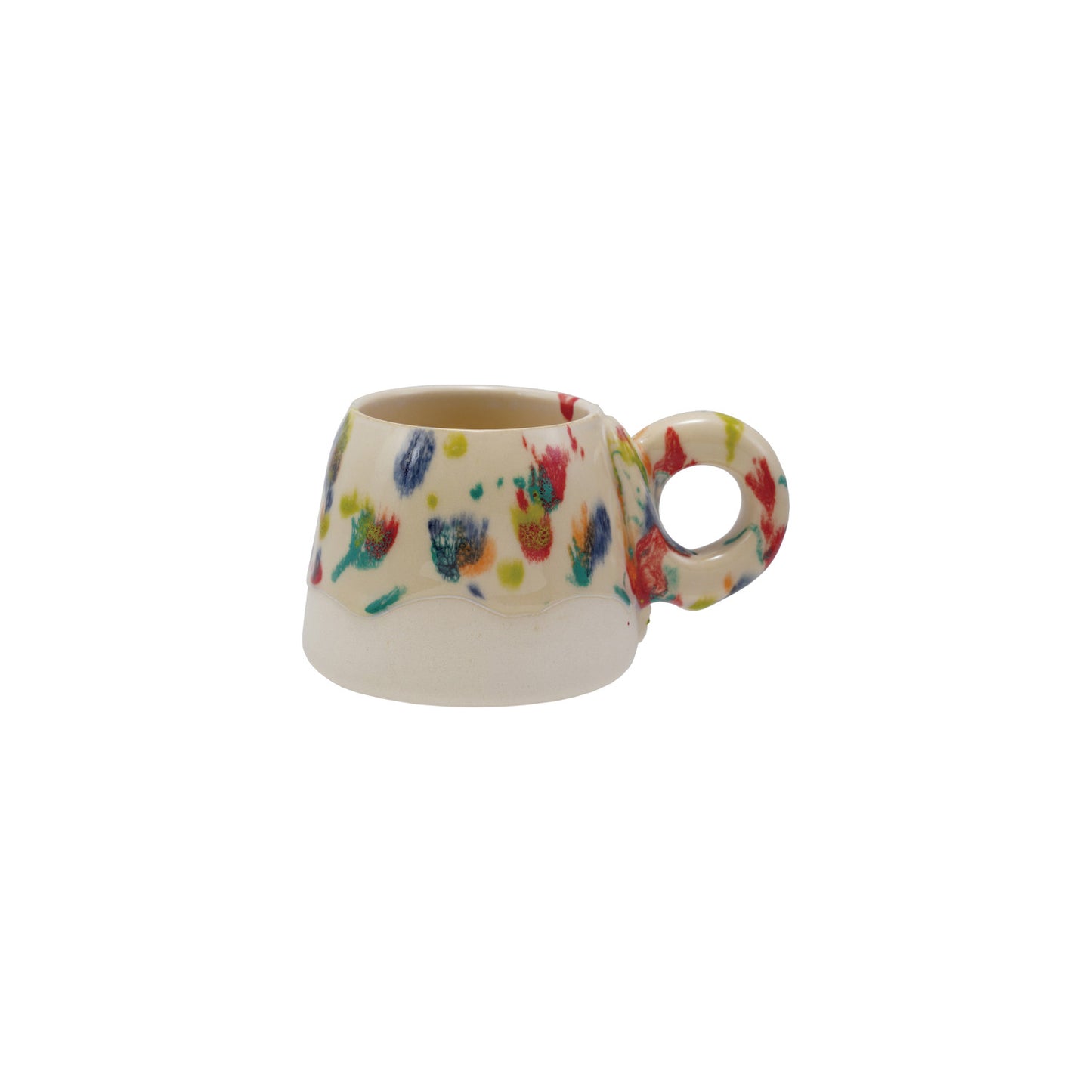 16 oz. Handmade Stoneware Mug, Rolled Speckled Finish & Unglazed (Each One Will Vary)