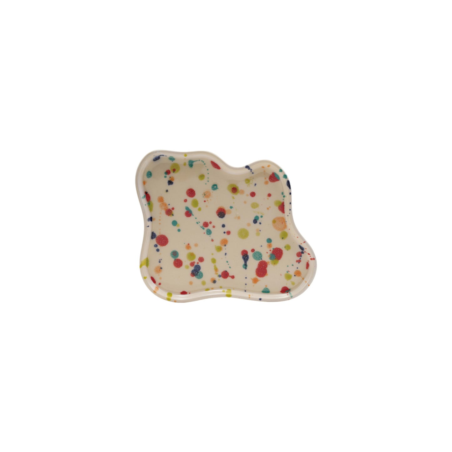 Handmade Stoneware Plate, Rolled Speckled Finish