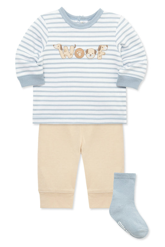 Woof Stripe Shirt, Joggers & Socks