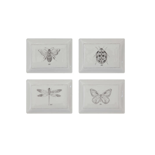 Ceramic Dish with Insect, 4 Styles