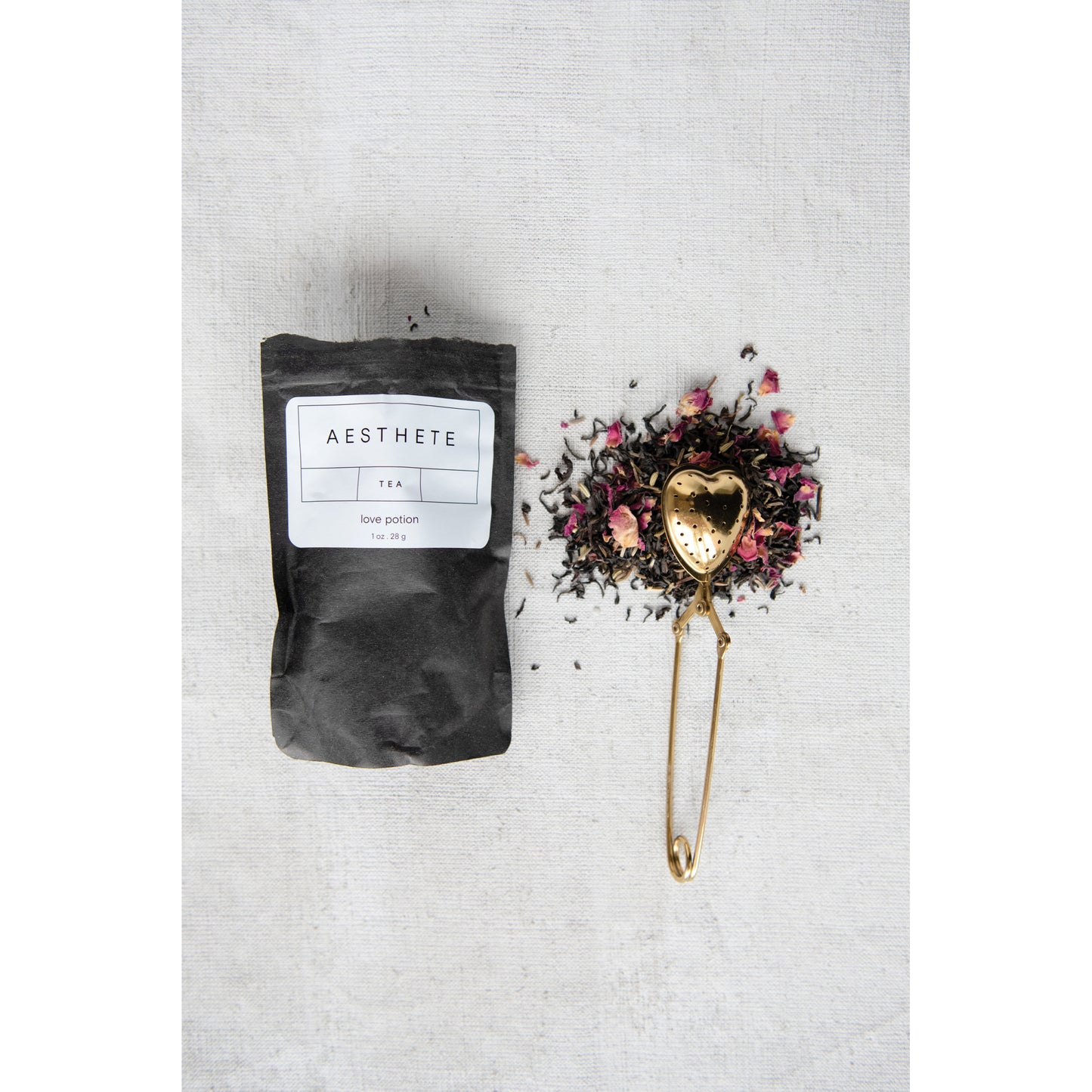 Stainless Steel Heart Loose Tea Strainer
