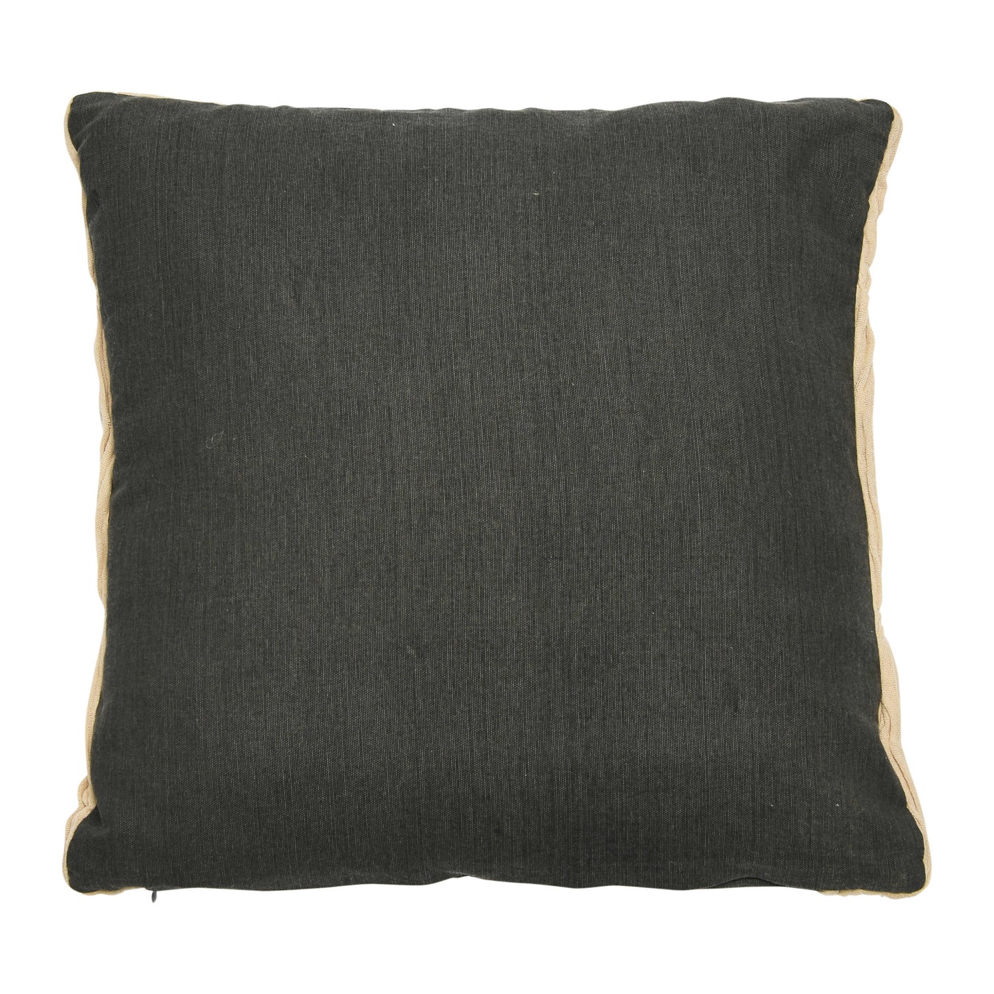 18" Cotton Pillow w/ Applique & Diamond Pattern