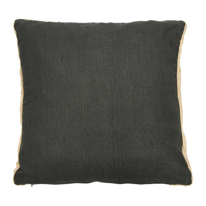 18" Cotton Pillow w/ Applique & Diamond Pattern