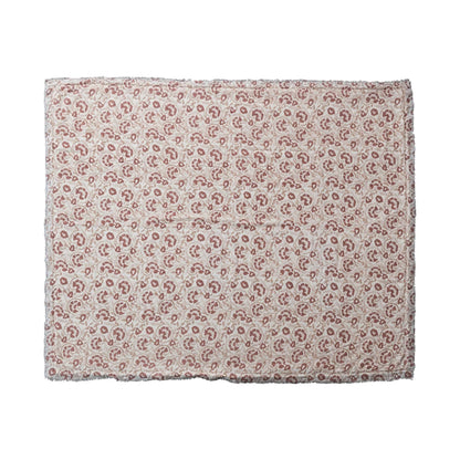 Cotton Printed Throw w/ Sherpa Back & Pattern