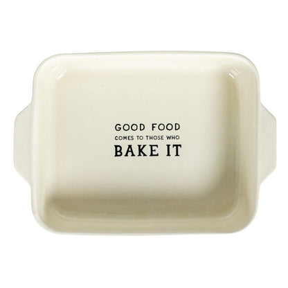 1 Quart Stoneware Baker w/ Wax Relief Saying ©