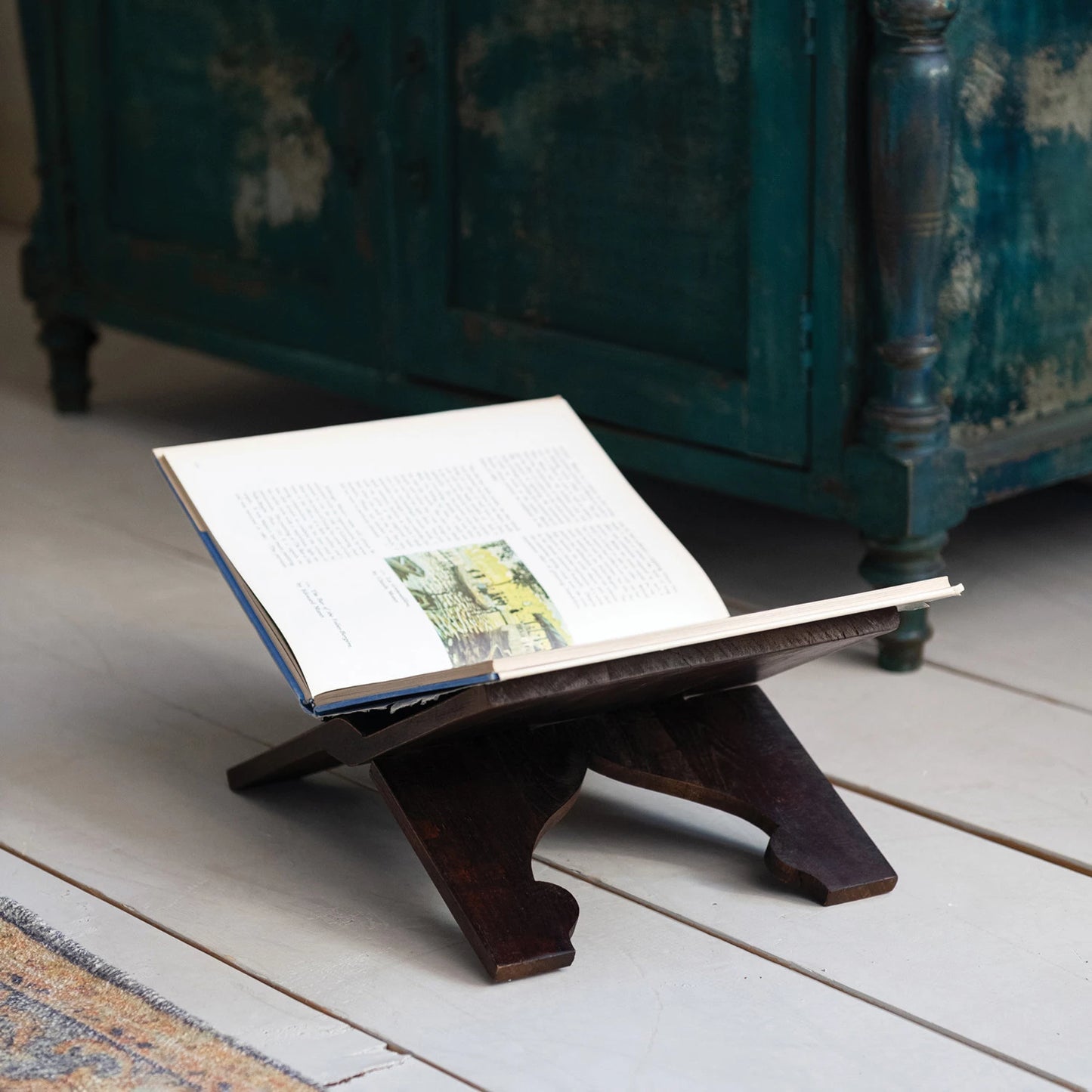 Reclaimed Wood Oversized Folding Book Holder