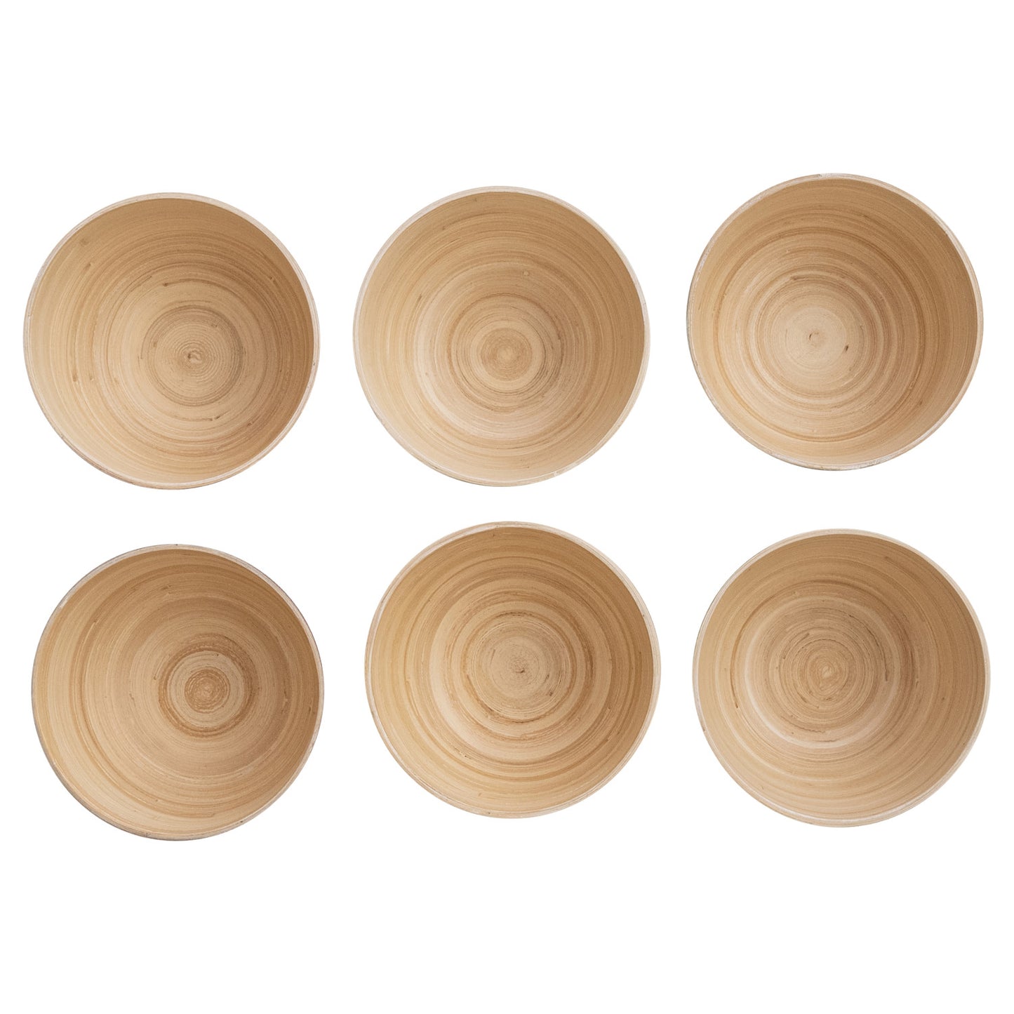 Bamboo Bowl w/ Natural Finish Inside, 6 Matte Colors