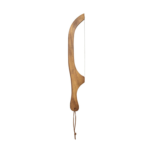 Wood Bread Bow Knife w/ Stainless Steel Blade