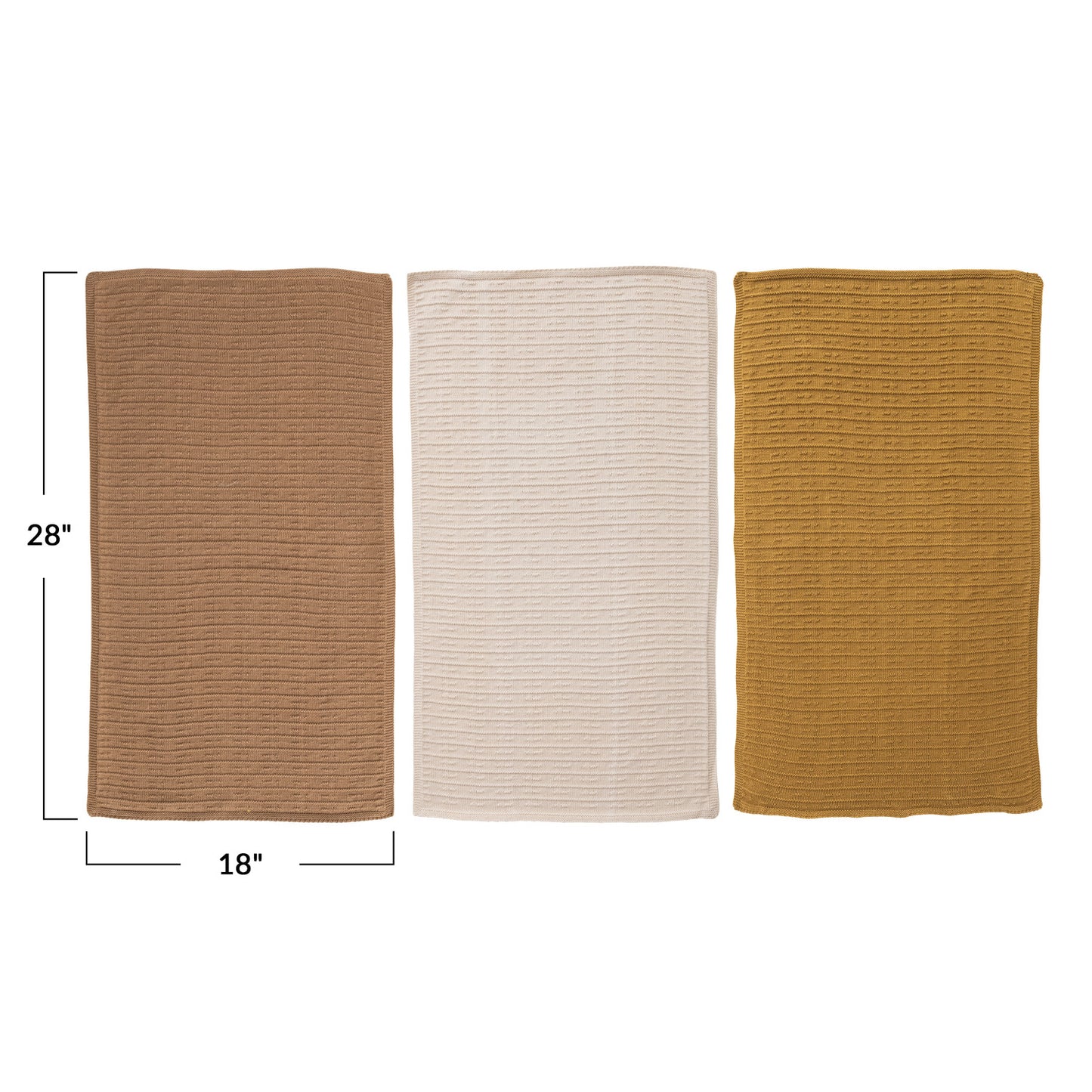 Cotton Knit Tea Towel, 3 Colors