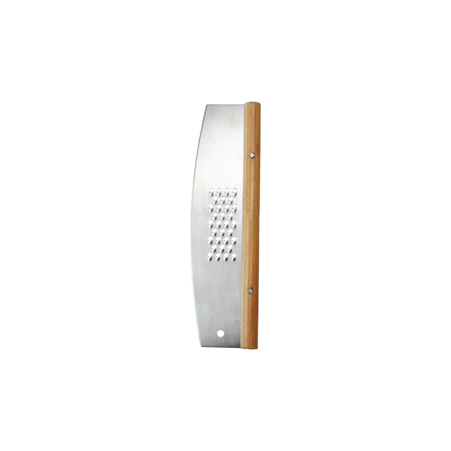 Stainless Steel & Rubberwood Pizza Cutter w/ Grater