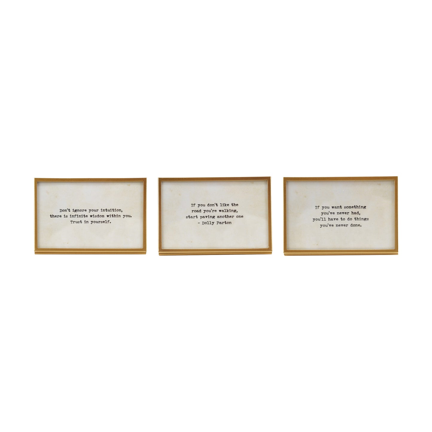 Metal & Glass Frame w/ Easel & Saying