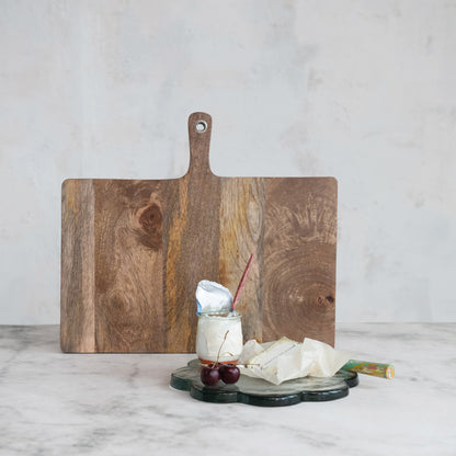 Mango Wood Cheese/Serving Board w/ Handle