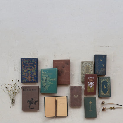 Paper Notebook with Book Design & 176 Ruled Pages, 6 Styles
