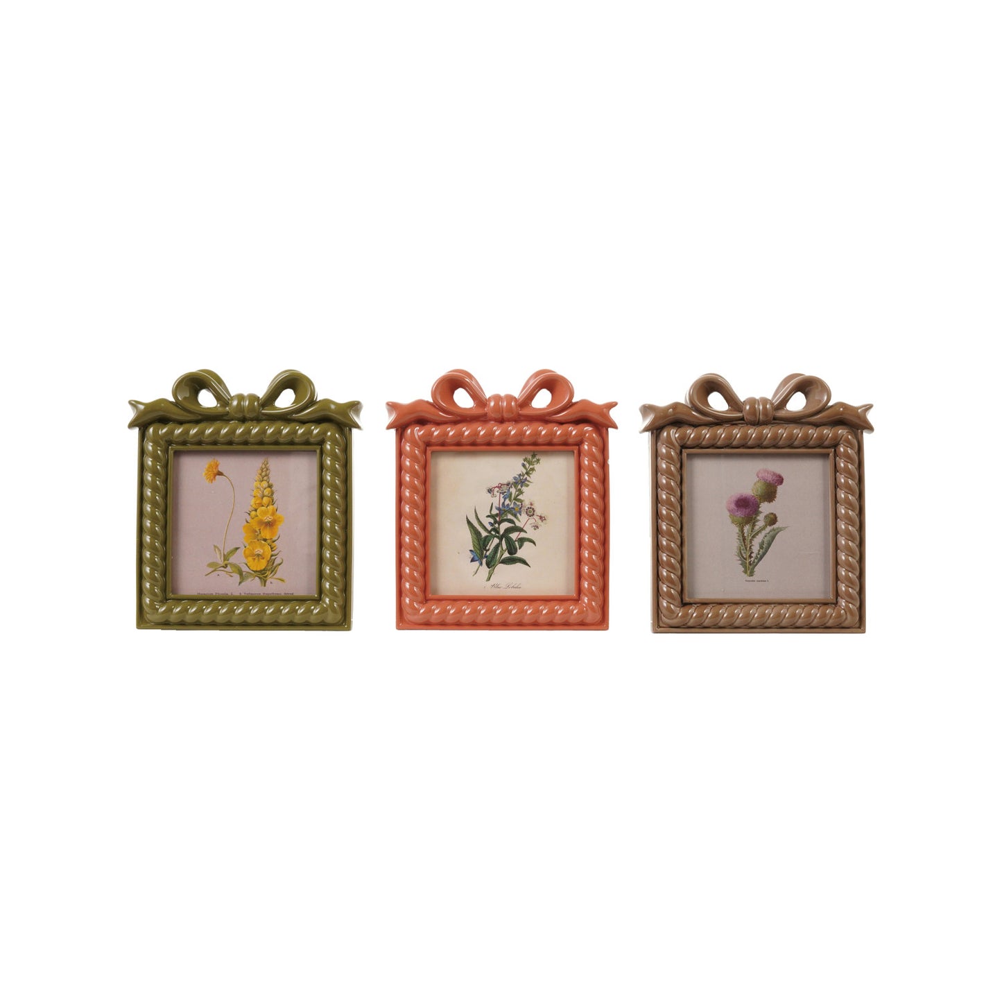 Resin Photo Frame, 3 Colors (Holds 4" x 4" Photo) (Hangs or Sits)