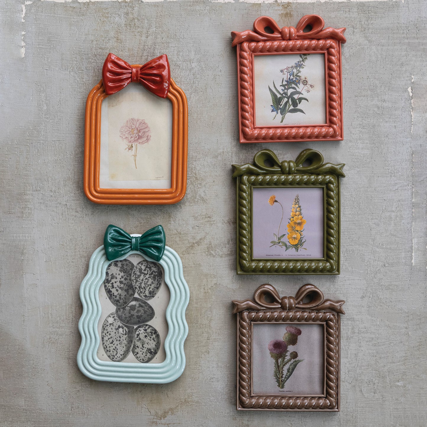 Resin Photo Frame, 3 Colors (Holds 4" x 4" Photo) (Hangs or Sits)
