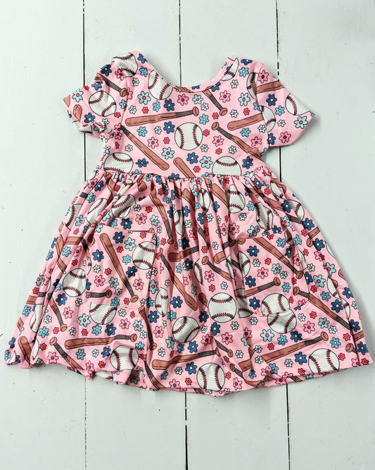 Batter Up Pocket Twirl Dress
