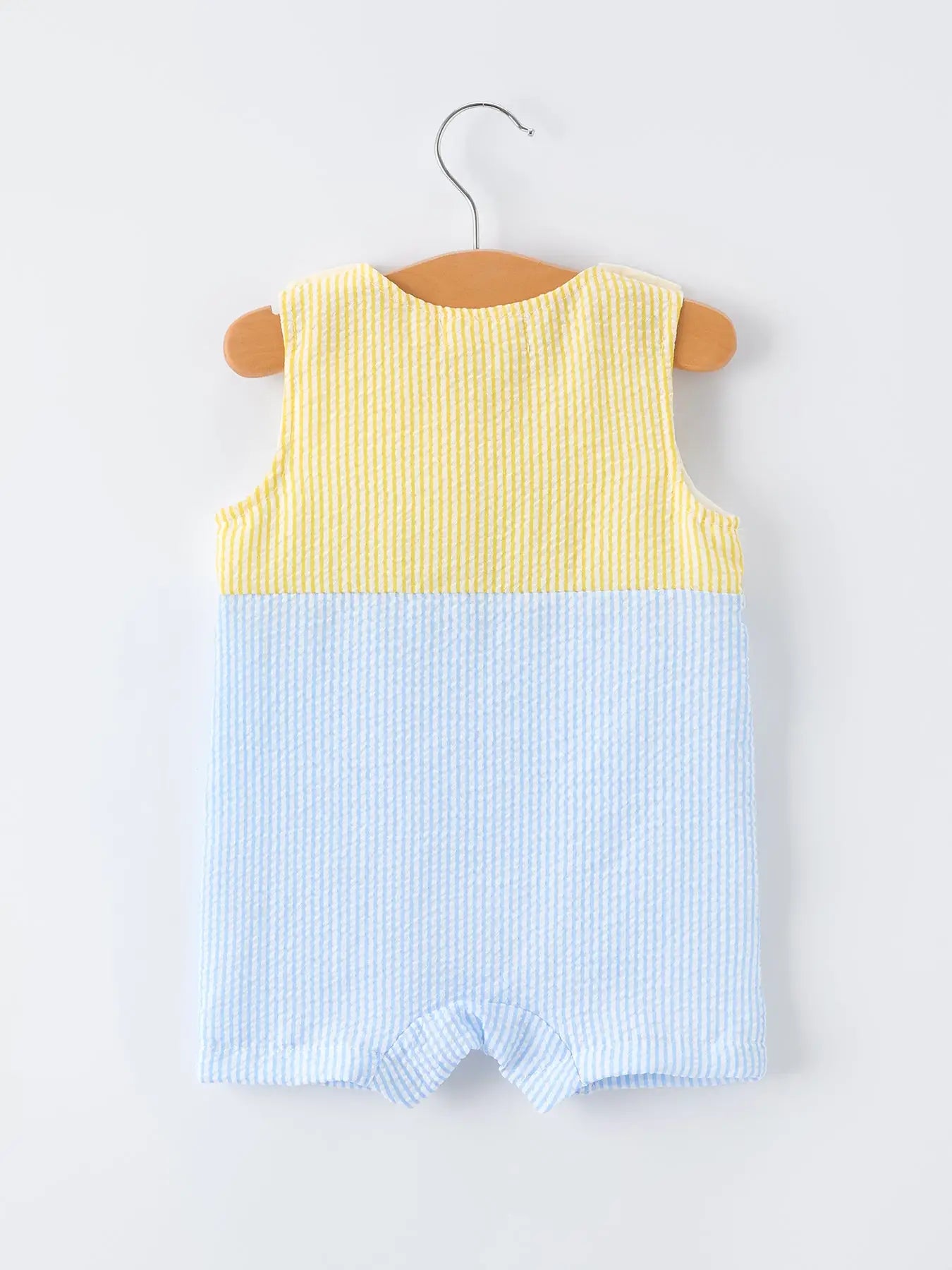 "Jesus Loves Me "Embroidered Baby Boy Romper